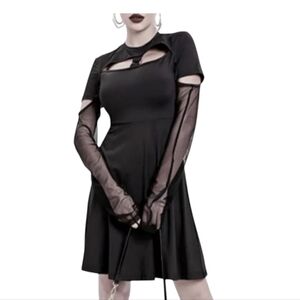 Cyclamen Women's Gothcore Whimsigoth Fairygoth Witchy Punk Emo Dress XL Rockcore